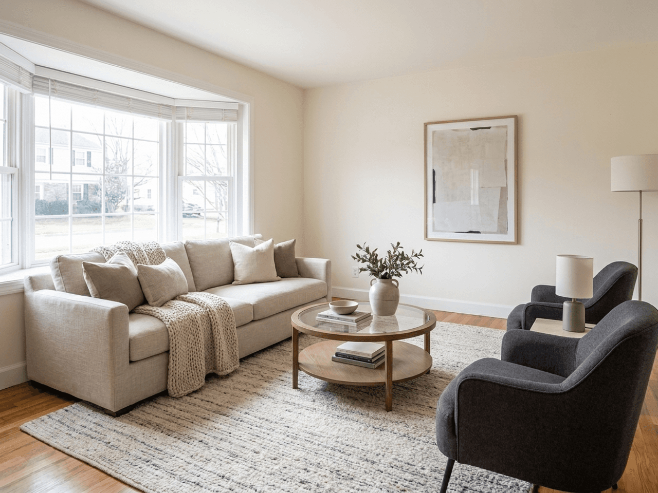 Photo d'annonce immobilière retravaillée par l'IA — après